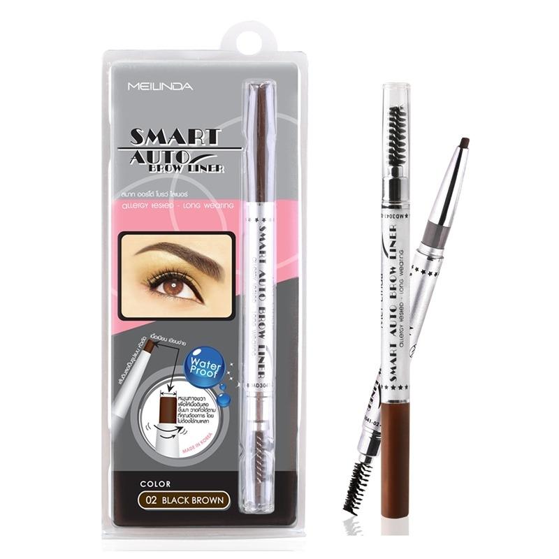 Mei Linda Smart Auto Brow Liner ดินสอเขียนคิ้วเนื้อเนียนเขียนง่ายกันน้ำพร้อมแปลงปััด