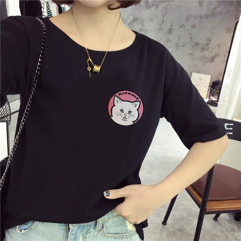 เสื้อยืดเรยอน สกรีนแนวเกาหลี