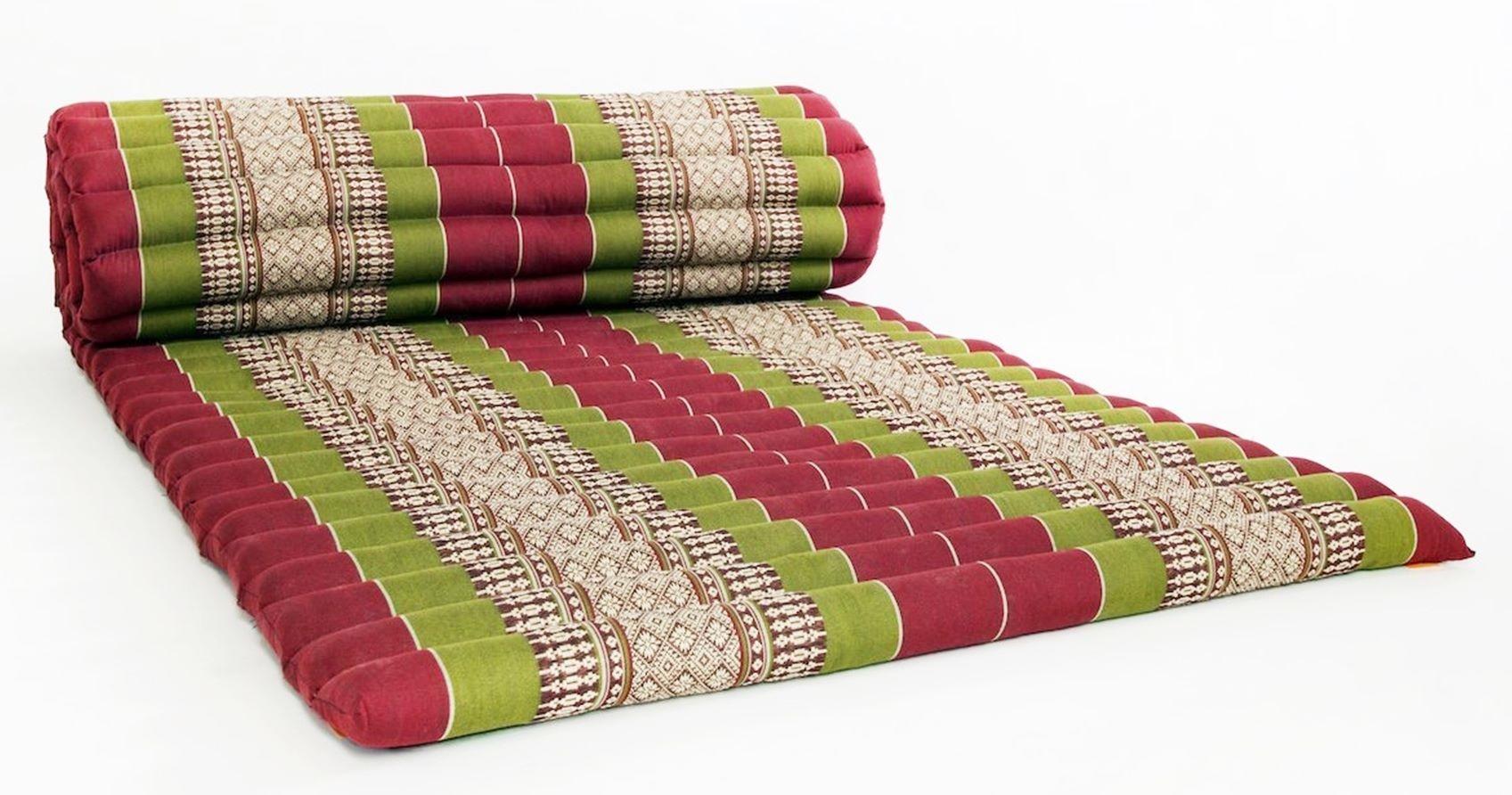 THAI PAN ที่นอนลูกระนาดผ้าขิด OTOP ตกแต่งบ้าน ขนาดประมาณ 80 x 200 x 4.5 ซม.Topper ท็อปเปอร์ เสริมเตียง Thai Roll Up Mattress Kapok100% Filled Camping Kapok THAI PAN ที่นอนลูกระนาดผ้าขิด OTOP ตกแต่งบ้าน ขนาดประมาณ 80 x 200 x 4.5 ซม.Topper ท็อปเปอร์ เสริมเตียง Thai Roll Up Mattress Kapok100% Filled Camping Kapok