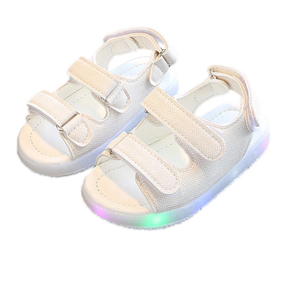 เด็กทารกรองเท้าแตะ LED ไฟเรืองแสงรองเท้าผ้าใบสำหรับ 1-6Y เด็ก