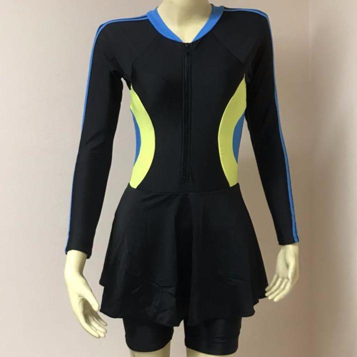 camato ชุดว่ายน้ำหญิงแขนยาวกระโปรงbodysuit