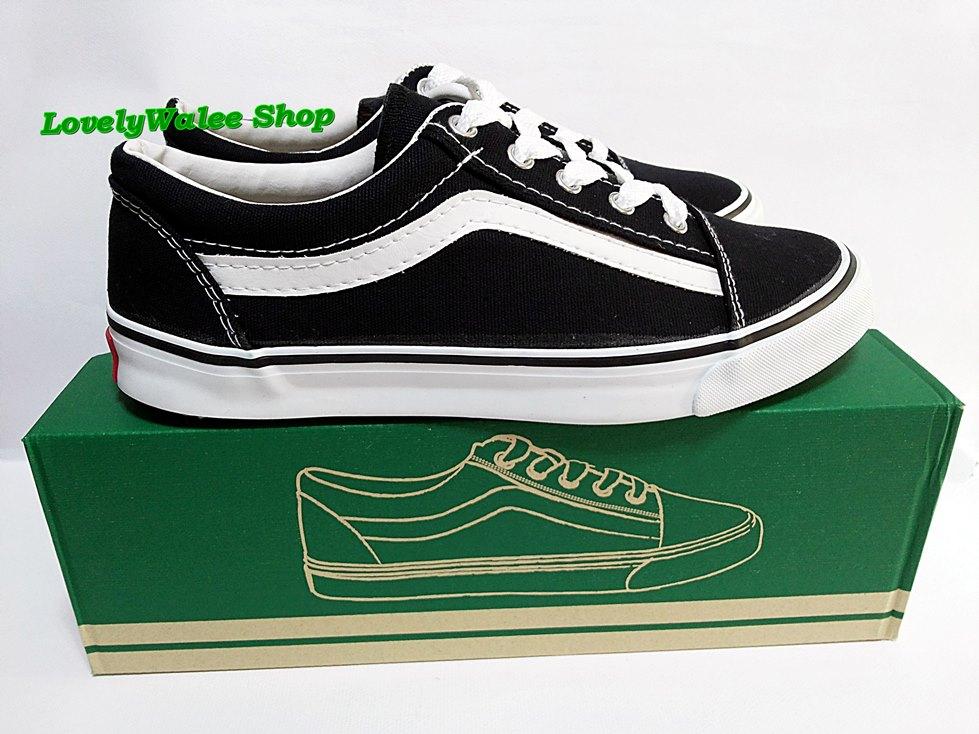 รองเท้าผ้าใบสไตล์ VANS ยี่ห้อ Mashare /Pando/LEO สีดำขาว-สีแดงดำ-สีเทา Size 38-44