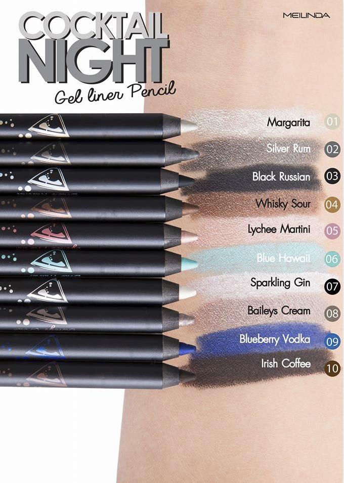 Mei Linda Cocktail Night Gel Liner Pencil MD3069 อายไลเนอร์ดินสอ เจลไลเนอร์ เมลินดา อายไลเนอร์กันน้ำ ไม่แพนด้า ถูกและดี