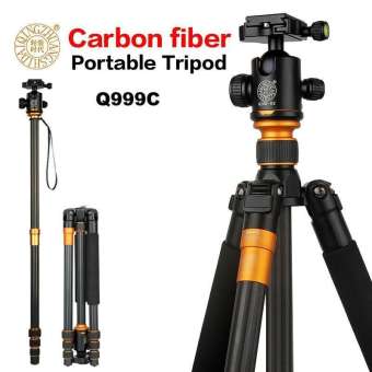 QZSD Q999C By Mastersat Professional Carbon Fiber Tripod Monopod Ball Head For DSLR Camera / Portable Camera Stand / Better than Q999