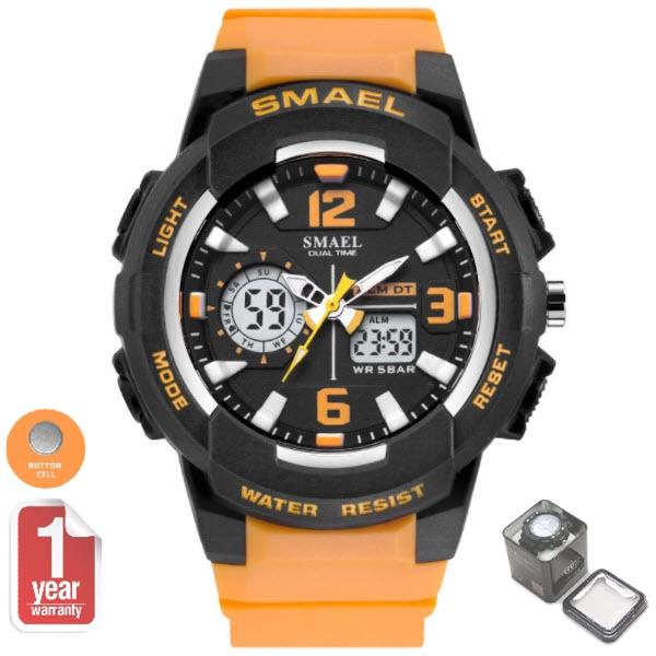 SMAEL นาฬิกาข้อมือผู้หญิง กันน้ำ 100% Sport Digital LED & Analog สีสันสุดCool รุ่น SM1643 พร้อมกล่องเหล็ก SMAEL SMAEL นาฬิกาข้อมือผู้หญิง กันน้ำ 100% Sport Digital LED & Analog สีสันสุดCool รุ่น SM1643 พร้อมกล่องเหล็ก SMAEL
