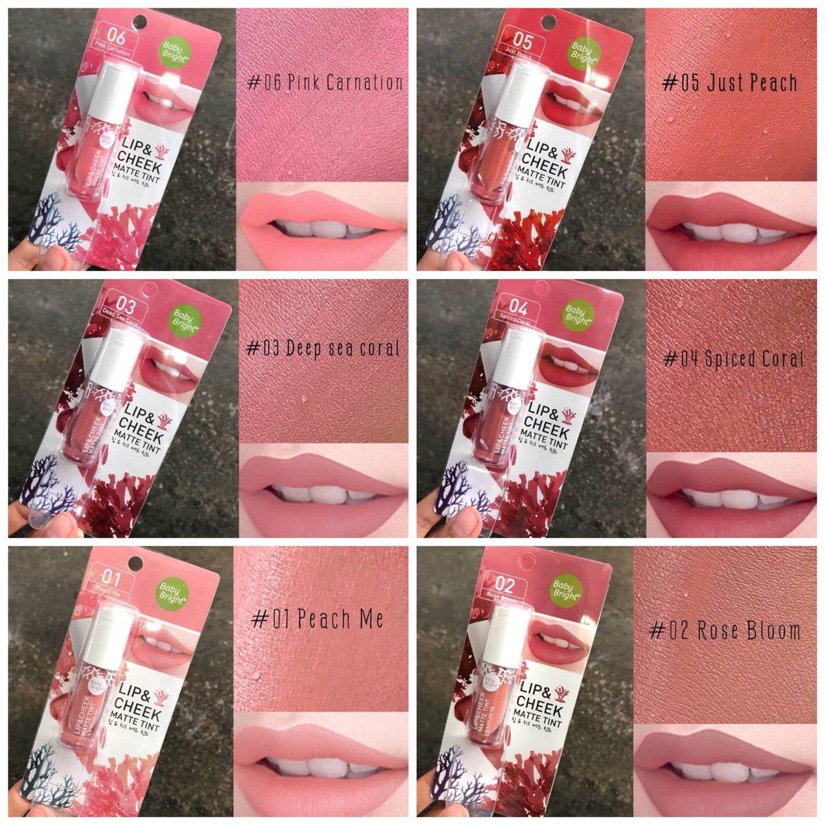 Baby Bright Lip & Cheek Matte Tint 2.4g ลิป baby bright เบบี้ไบร์ท ลิปแอนด์ชีคแมทท์ทินท์