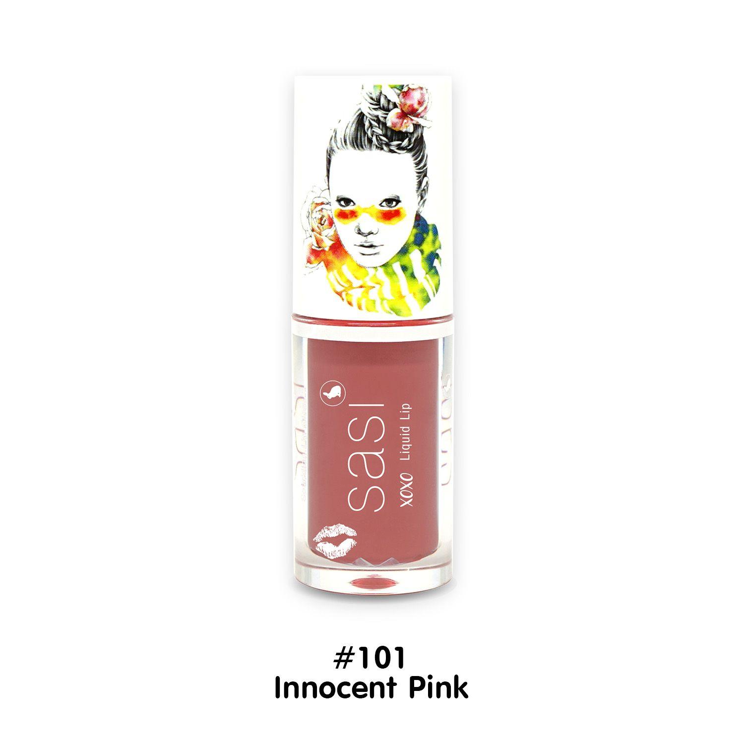Sasi Xoxo Liquid lip Innocent pink #101 x 1 ขวด