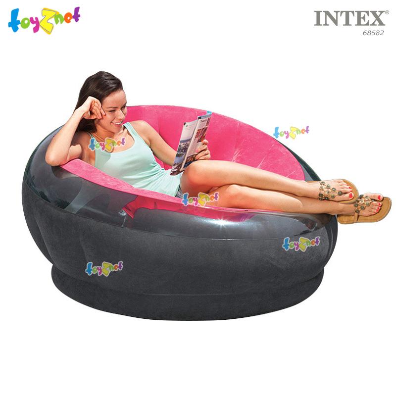 Intex ส่งฟรี เก้าอี้เป่าลม เอ็มไพร์ 1.12x1.09x0.69 ม. สีชมพู รุ่น 68582 Intex ส่งฟรี เก้าอี้เป่าลม เอ็มไพร์ 1.12x1.09x0.69 ม. สีชมพู รุ่น 68582