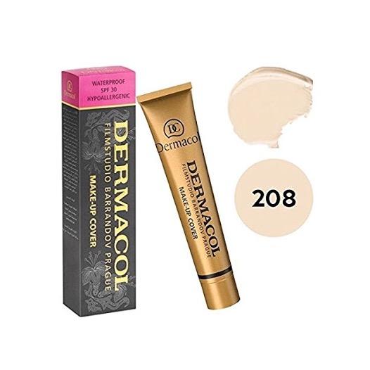 DERMACOL ครีมรองพื้น เดอร์มาคอล เบอร์ 208 DERMACOL FILM STUDIO BARRANDOV PRAGUE make-up cover SPF30 (1กล่อง)