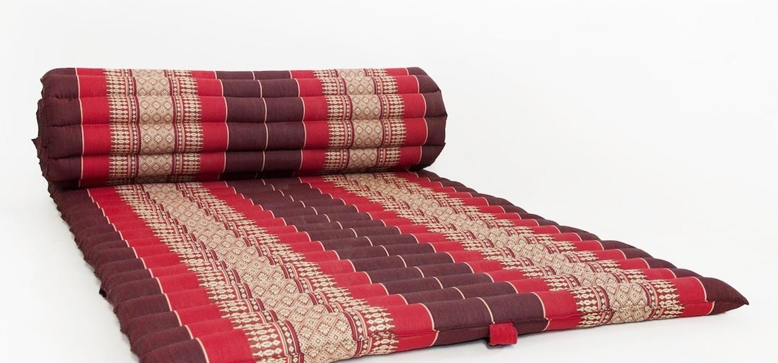 THAI PAN ที่นอนลูกระนาดผ้าขิด OTOP ตกแต่งบ้าน ขนาดประมาณ 80 x 200 x 4.5 ซม.Topper ท็อปเปอร์ เสริมเตียง Thai Roll Up Mattress Kapok100% Filled Camping Kapok THAI PAN ที่นอนลูกระนาดผ้าขิด OTOP ตกแต่งบ้าน ขนาดประมาณ 80 x 200 x 4.5 ซม.Topper ท็อปเปอร์ เสริมเตียง Thai Roll Up Mattress Kapok100% Filled Camping Kapok