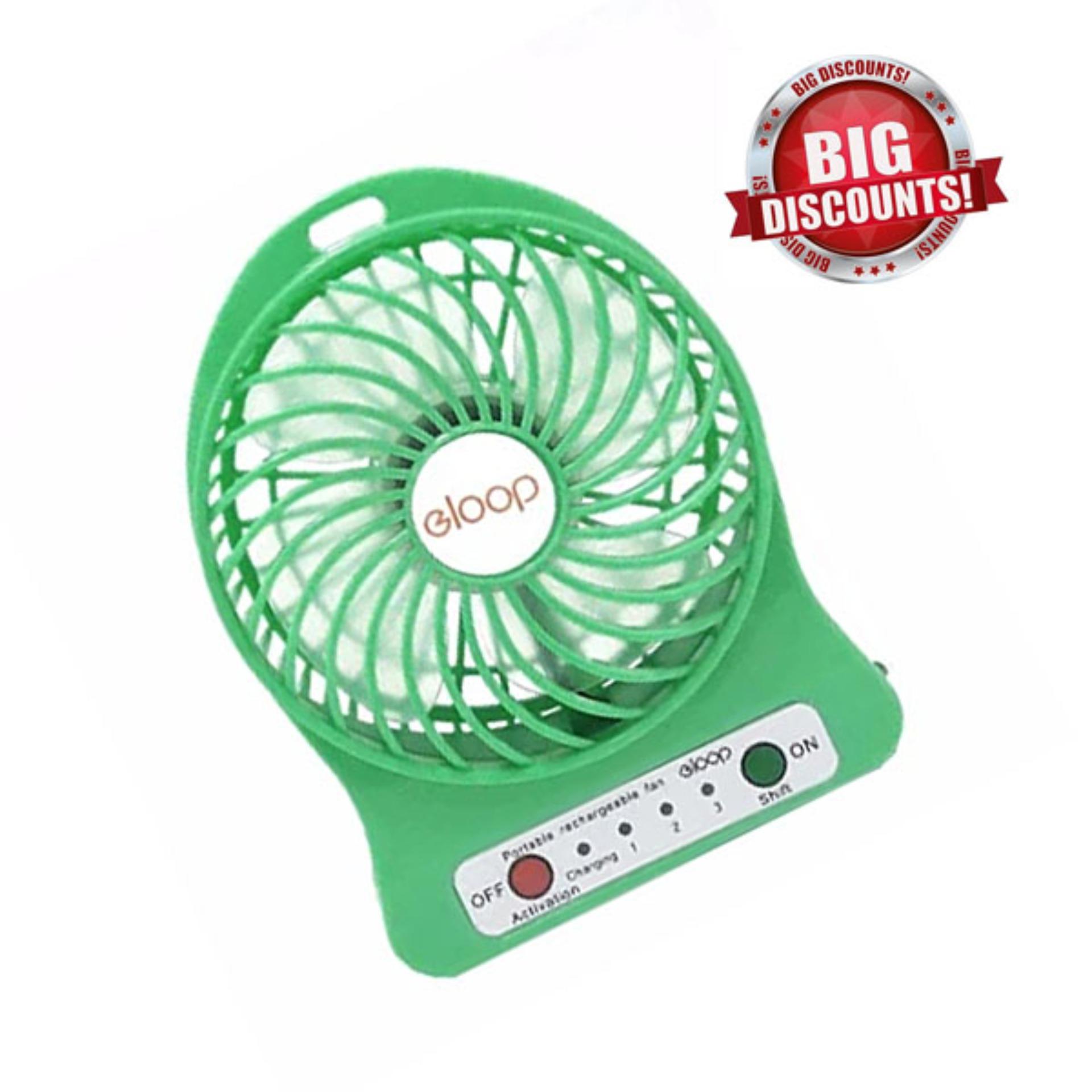 eloop Mini fan พัดลมพกพาขนาดเล็ก ชาร์จสายUSB ใส่ถ่าน ลมแรง (สีเขียว) eloop Mini fan พัดลมพกพาขนาดเล็ก ชาร์จสายUSB ใส่ถ่าน ลมแรง (สีเขียว)
