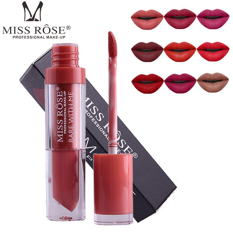 Miss ROSE ลิปสติกลิปกลอส Matte ติดทนนานกันน้ำ Miss ROSE ลิปสติกลิปกลอส Matte ติดทนนานกันน้ำ
