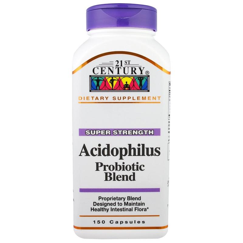 โพรไบโอติก 21st Century, Acidophilus Probiotic Blend, 150 Capsules