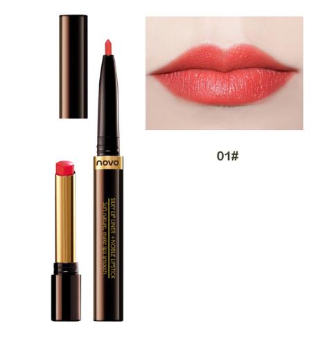 Novo Silky Lipliner + Noble Lipstick ลิปสติก 2 ด้าน มีทั้ง ลิปไลน์เนอร์เขียนขอบปาก และลิปหมุนเนื้อแมท สีสวยมากกกก!!!! Novo Silky Lipliner + Noble Lipstick ลิปสติก 2 ด้าน มีทั้ง ลิปไลน์เนอร์เขียนขอบปาก และลิปหมุนเนื้อแมท สีสวยมากกกก!!!!