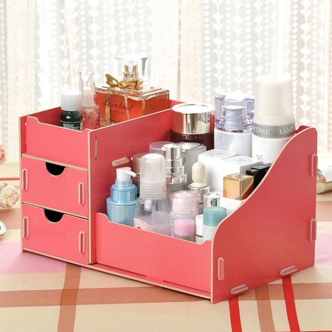 Pastel Cosmetic Box ชั้นวางเครื่องสำอาง สวยหรู ครื่องสำอางค์ Cosmetic กล่องลิ้นชักไม้ DIY ใส่เครื่องสำอาง ชั้นวางอเนกประสงค์ Pastel Cosmetic Box ชั้นวางเครื่องสำอาง สวยหรู ครื่องสำอางค์ Cosmetic กล่องลิ้นชักไม้ DIY ใส่เครื่องสำอาง ชั้นวางอเนกประสงค์