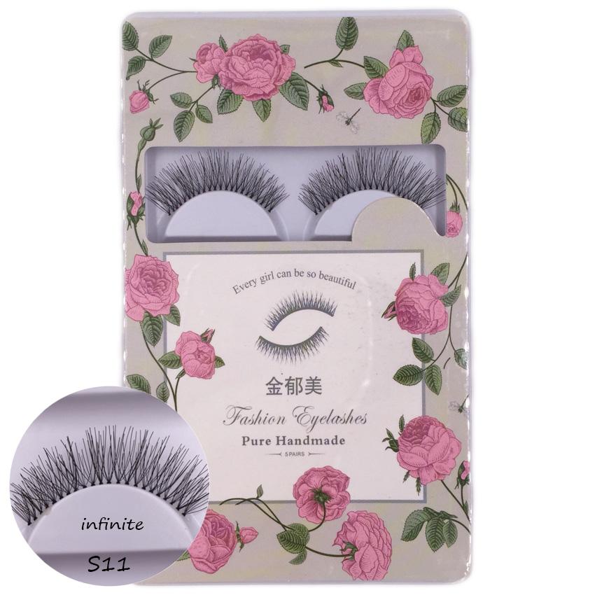 infinite Eyelashes Pure Handmade Japanese Style ขนตาปลอม แกนเอ็น ใส 1 กล่อง มี 5 คู่ No# S11 infinite Eyelashes Pure Handmade Japanese Style ขนตาปลอม แกนเอ็น ใส 1 กล่อง มี 5 คู่ No# S11