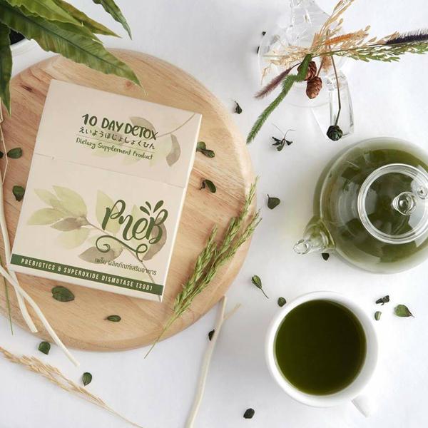 Preb Detox เพร็บ ดีท็อกซ์ By ชิน ชินวุฒ ขนาด10ซอง (10 Day Detox) ไร้สารเคมี ทานได้ทุกวัน เพื่อสุขภาพ PrebDetox