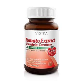 VISTRA Tomato Extract 30เม็ด สารสกัดจากมะเขือเทศ 30 แคปซูล VISTRA Tomato Extract 30เม็ด สารสกัดจากมะเขือเทศ 30 แคปซูล