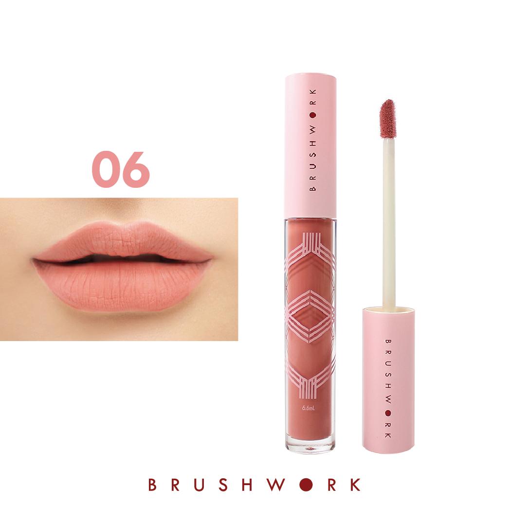 BRUSHWORK ลิปแมทที่ดีที่สุด เนื้อเนียนบำรุงอัดแน่น ไม่แห้งแตก ติดทนนาน ลิปจิ้มจุ่ม ลิปสติก ลิปแมทท์