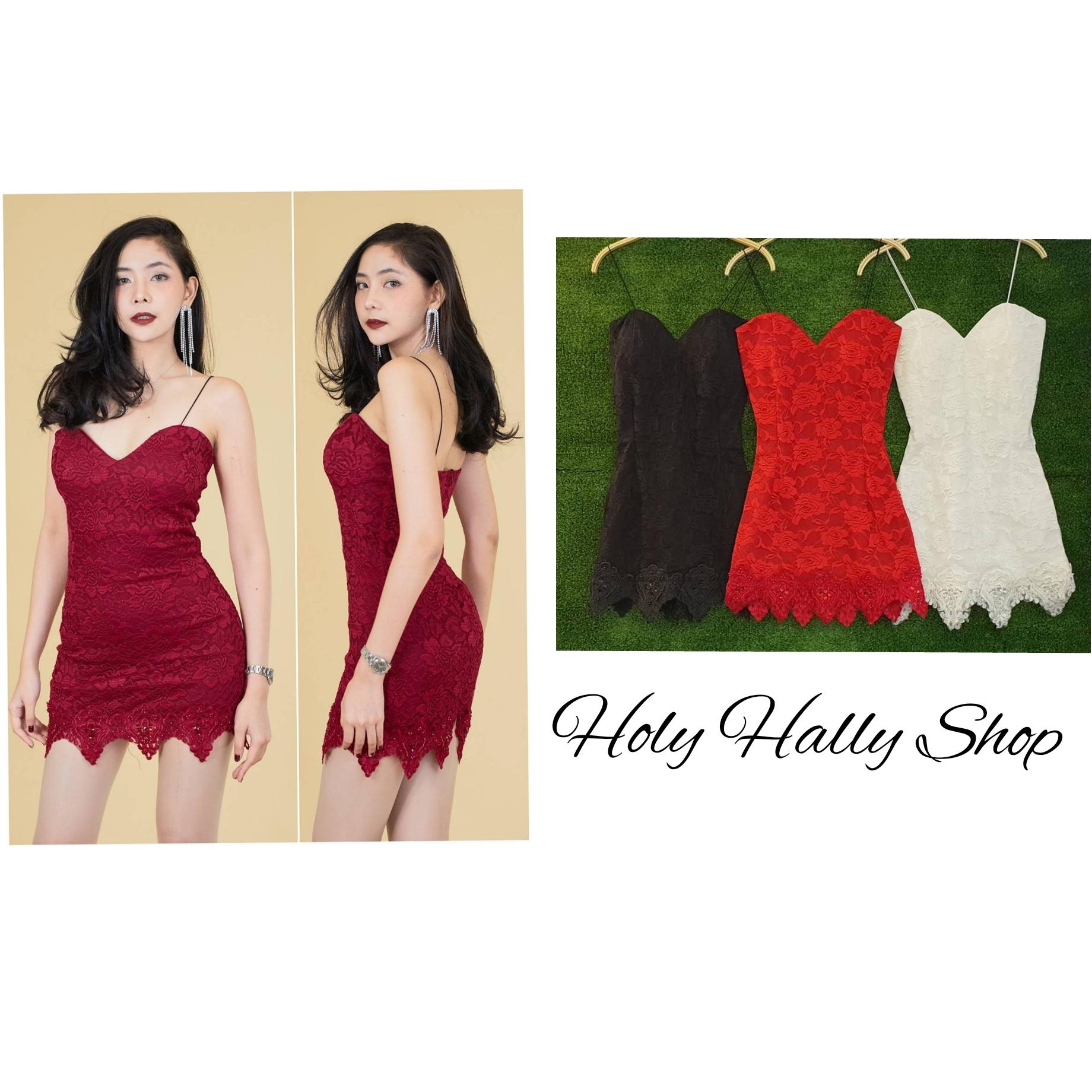 Holy Hally Shop มินิเดรสลูกไม้ Holy Hally Shop มินิเดรสลูกไม้
