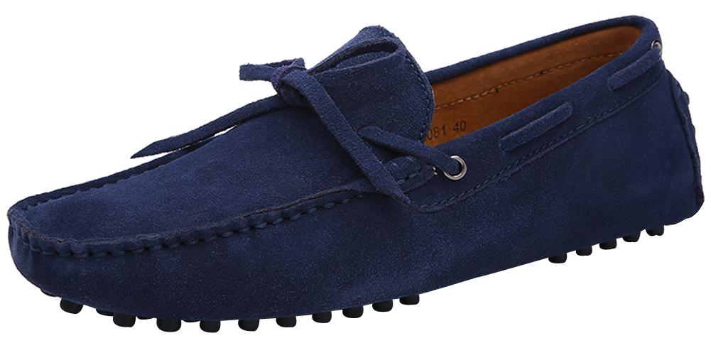 KAILIJIE Men's Casual Suede Leather Outdoor Boat Shoes Driving Moccasins Slip-On Loafers