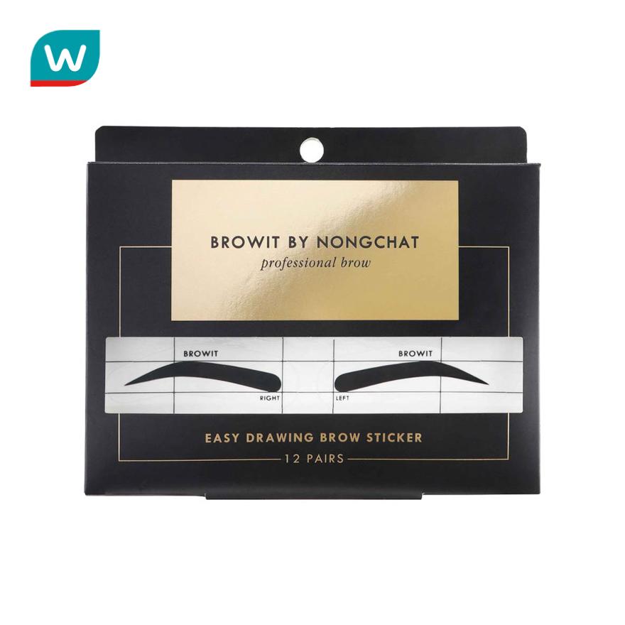 Browit บราวอิท อีซี่ดรออิ้งบราวสติ๊กเกอร์ 12คู่ #02 เนเชอรัลอายบราว