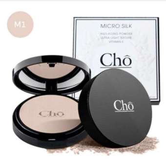 CHO โช แป้งโช แป้งcho ไมโครซิลค์ แป้ง เนย โชติกา แป้งพัฟหน้าเด็ก cho MICRO SILK ANTI-AGING POWDER 12 g.เบอร์1 (M1)