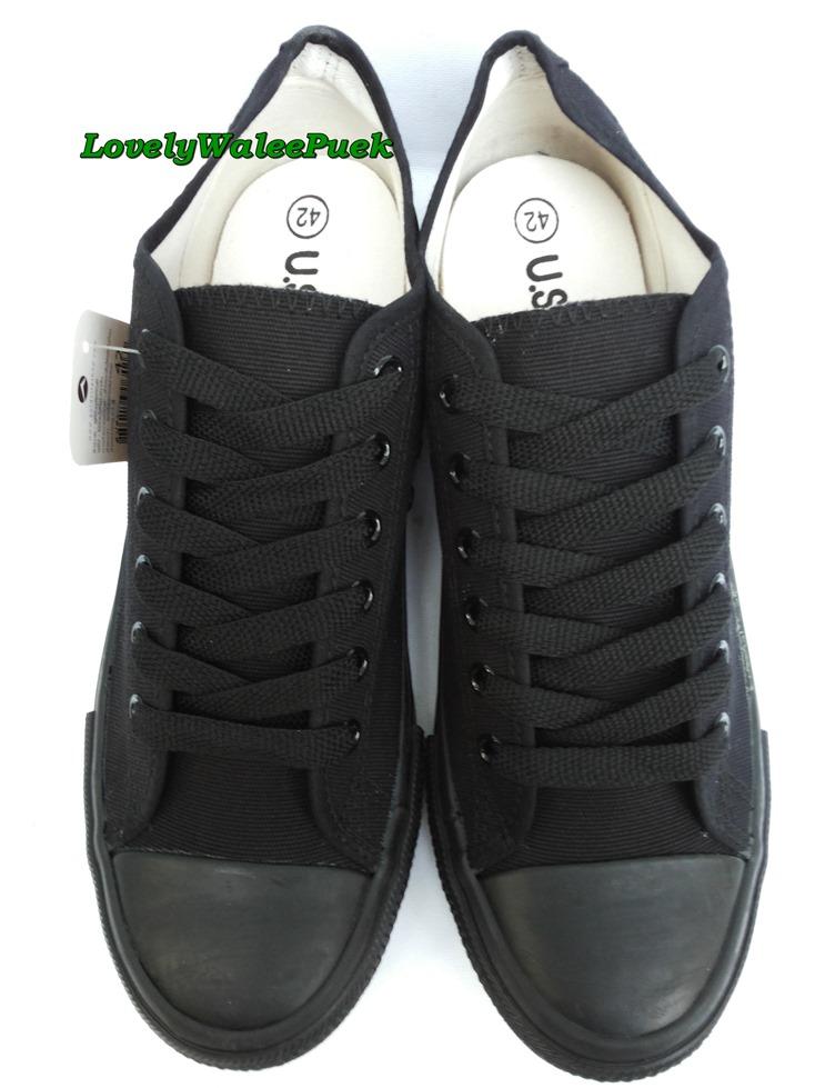 รองเท้าผ้าใบ Gold City สีดำล้วน ดำดำ Size 37-47