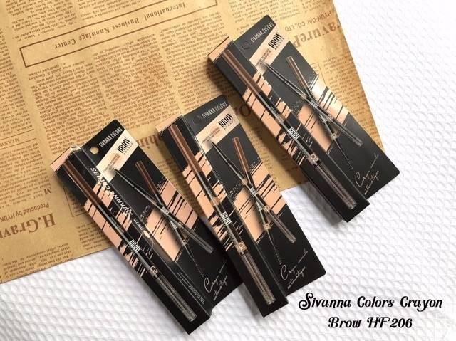 ขายถูกสุดๆ ดินสอเขียนคิ้วหัวเล็ก เขียนง่าย หัวออโต้ กันน้ำ Sivanna crayon sources automatique hf206