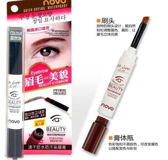 เจลเขียนคิ้วดินสอเขียนคิ้ว NOVO BEAUTY EYEBROW GEL 3g โนโว กันน้ำ 100% แห้งเร็ว ติดทน ดินสอเขียนคิ้ว กันเหงื่อ