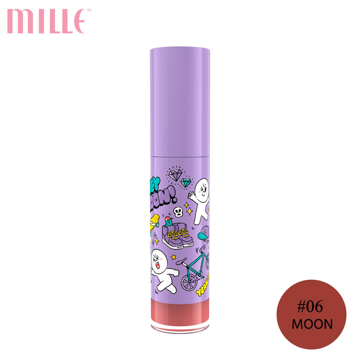 Mille ลิปจิ้มจุ่ม Line Friends l Mille Iconic Matte Liquid Lip 5.7g. Mille ลิปจิ้มจุ่ม Line Friends l Mille Iconic Matte Liquid Lip 5.7g.