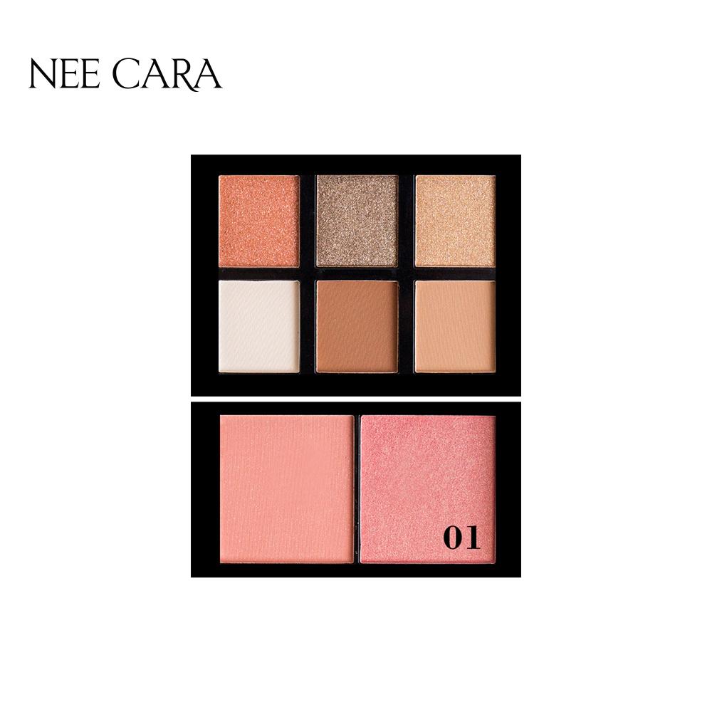 NEECARA PALETTE EYE SHADOW 6 + 2 BLUSHER (N110) พาเรทอายแชโดว์ 6 + 2 บลัชออน