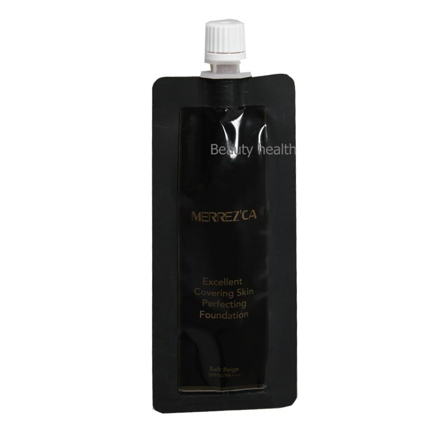 Tester Merrez'ca Excerllent Covering Skin Perfecting Foundation รองพื้น กันน้ำ แบบซองโฉมใหม่ พกพาสะดวก (5 ml/ซอง)