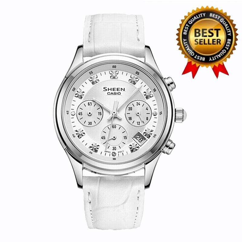 Casio Sheen Watch นาฬิกาข้อมือผู้หญิง นาฬิกาข้อมือแฟชั่น รุ่น - ขาว (SHE-5023L-7A)