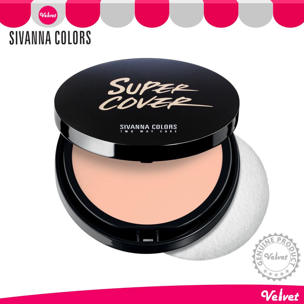 Sivanna ซิวานน่า แป้งผสมรองพื้น แป้งพัฟ 10กรัม Super Cover Two Way Cake Powder HF201 (velvetcosme)