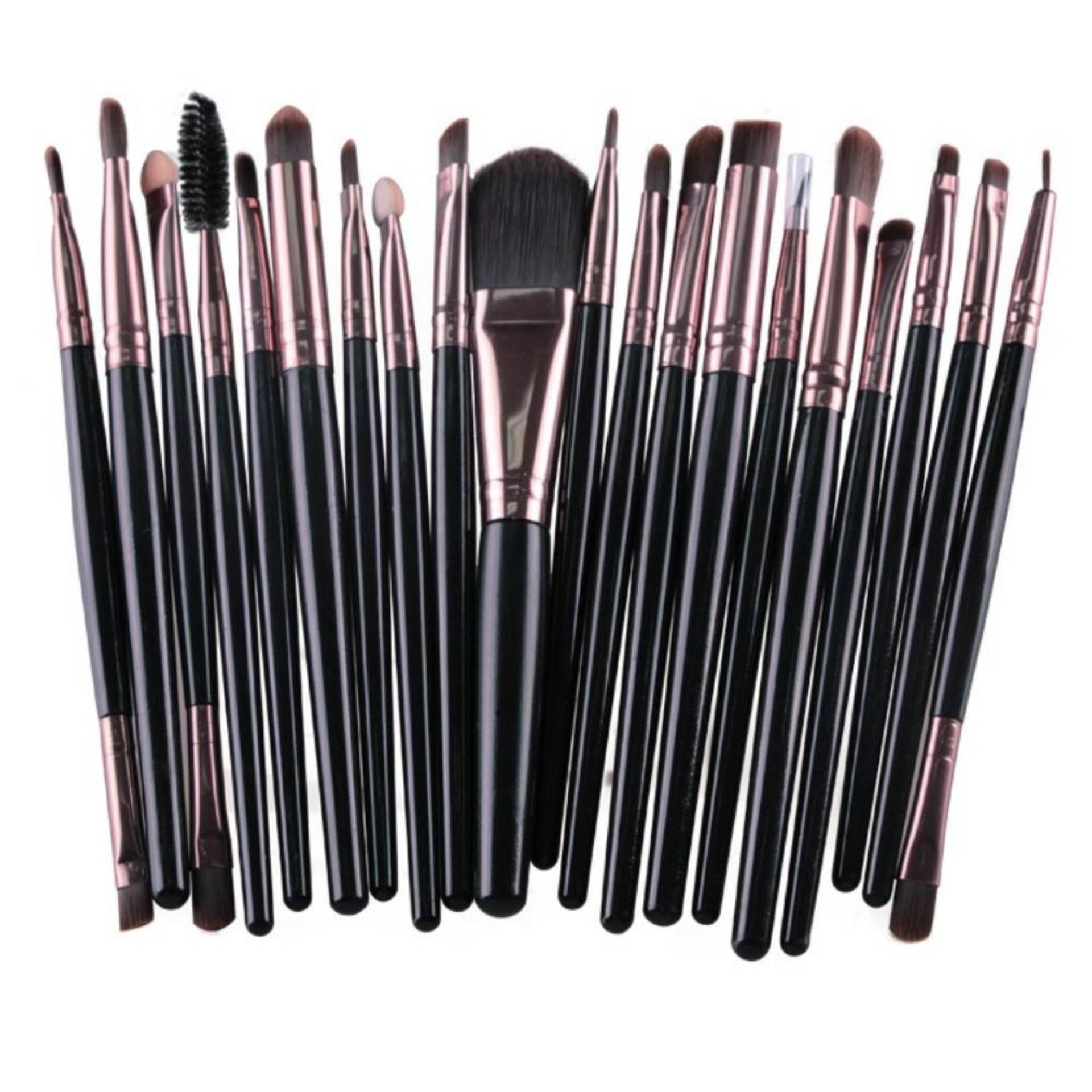 BRUSHx20 แปรงแต่งหน้า ชุด20ชิ้น #ดำ Rose Gold (แท้มีประกัน)