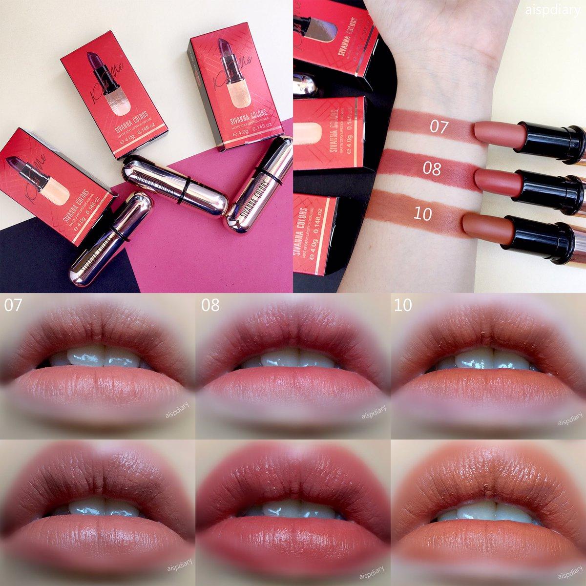 SIVANNA COLORS MATTE STAY LIPSTICK KISS ME ซิเวียน่า คัลเลอร์ สตอรี่ แคนดี้ โลลี่ป๊อป ลิปสติก แท้100% SIVANNA COLORS MATTE STAY LIPSTICK KISS ME ซิเวียน่า คัลเลอร์ สตอรี่ แคนดี้ โลลี่ป๊อป ลิปสติก แท้100%