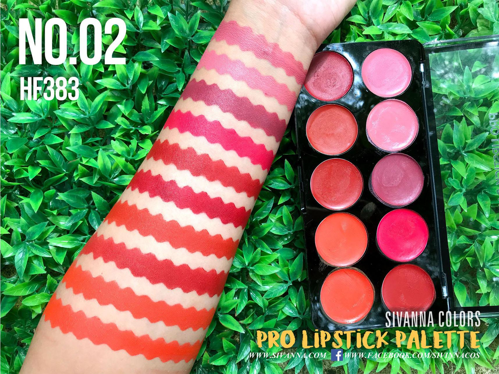 SIVANNA COLORS PRO LIPSTICK PALETTE (HF383) พาเลทลิปสติกเนื้อแมท 10 โทนสี - 1 เซต SIVANNA COLORS PRO LIPSTICK PALETTE (HF383) พาเลทลิปสติกเนื้อแมท 10 โทนสี - 1 เซต