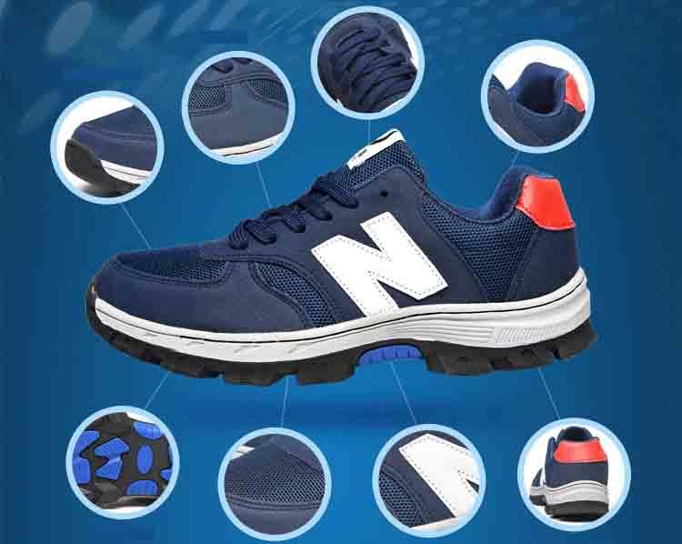 Safety shoes รองเท้าเซฟตี้ผ้าใบผสมหนัง หัวเหล็ก ระบายอากาศดี พื้นยางกันลื่น หัวเหล็ก พื้นเสริมแผ่นเหล็ก เหมาะสำหรับทั้ง ชาย และ หญิง unisex