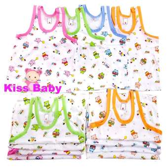 KISSBABY เสื้อกล้ามเด็กอ่อน สีขาว แพ็ค 12 ตัว Size M KISSBABY เสื้อกล้ามเด็กอ่อน สีขาว แพ็ค 12 ตัว Size M
