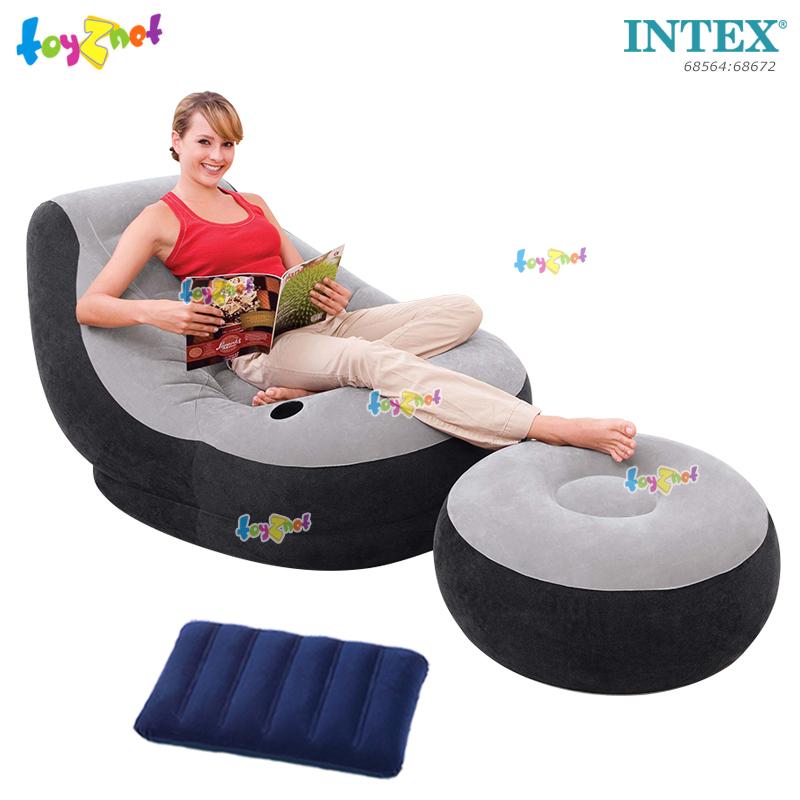 Intex โซฟาเป่าลม เก้าอี้เป่าลม พร้อมที่วางเท้า อัลทร้าเล้าจน์ รุ่น 68564 + หมอนเป่าลม Intex Intex โซฟาเป่าลม เก้าอี้เป่าลม พร้อมที่วางเท้า อัลทร้าเล้าจน์ รุ่น 68564 + หมอนเป่าลม Intex