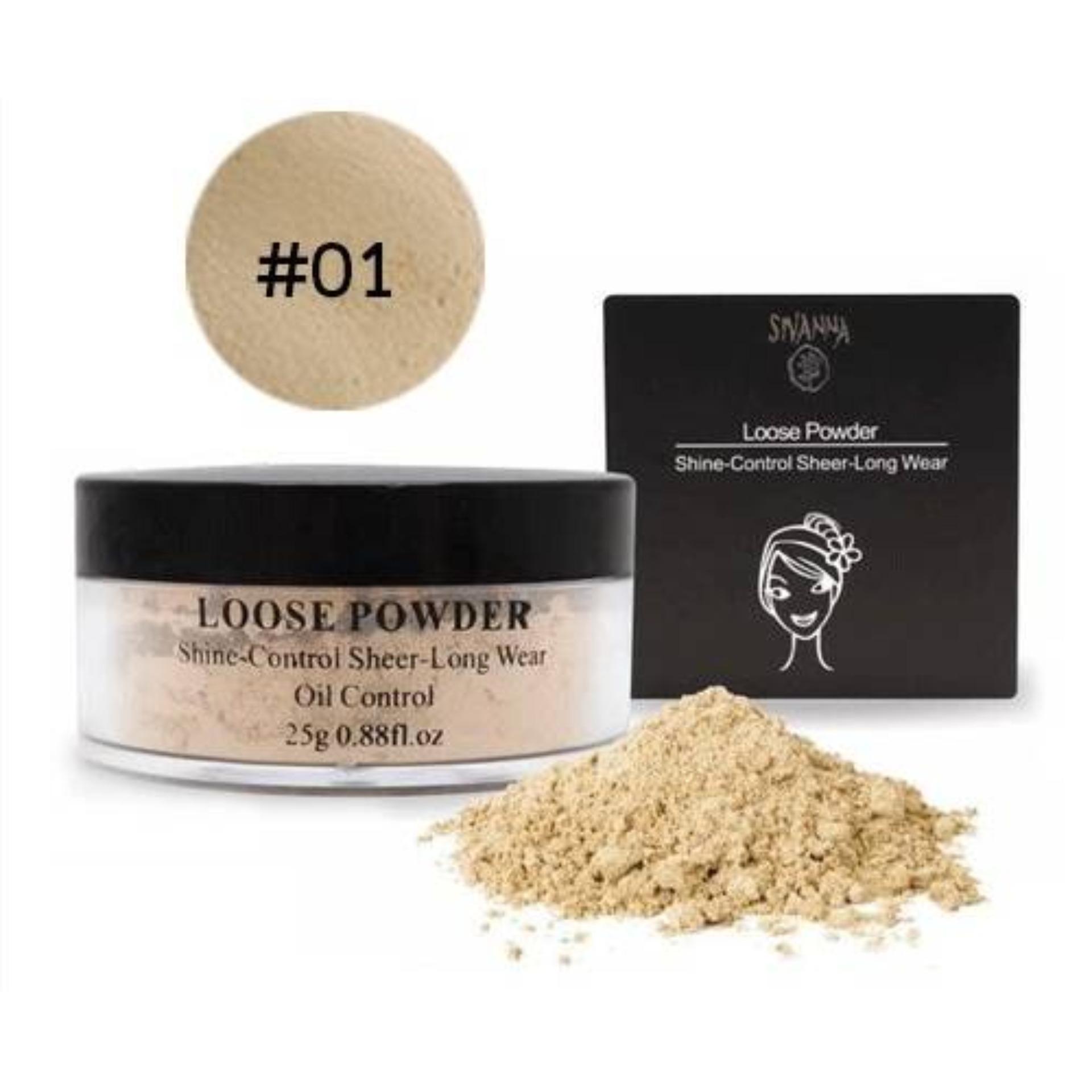 Sivanna Loose Powder แป้งฝุ่นกระปุกดำ แท้100% No.1 ผิวขาว