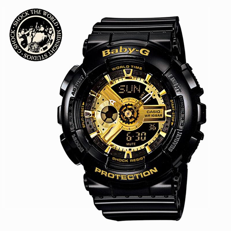 Casio baby-g นาฬิกาข้อมือ - รุ่น BA-110-1A(Black/Gold)