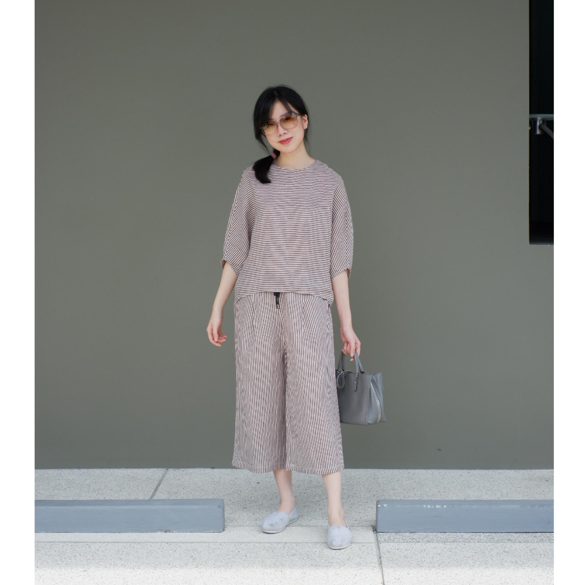 Finalprojectbkk_ชุดลินิน_Stripe set Finalprojectbkk_ชุดลินิน_Stripe set