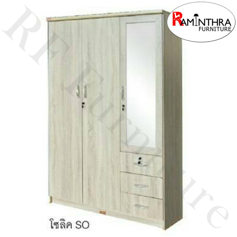 RF Furniture ตู้เสื้อผ้า#PRO 3ประตู กระจกเงา 1บาน รุ่น WR1202M ขนาด 120 cm RF Furniture ตู้เสื้อผ้า#PRO 3ประตู กระจกเงา 1บาน รุ่น WR1202M ขนาด 120 cm