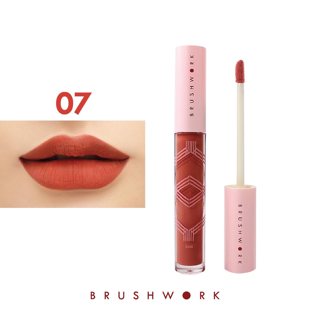 BRUSHWORK ลิปแมทที่ดีที่สุด เนื้อเนียนบำรุงอัดแน่น ไม่แห้งแตก ติดทนนาน ลิปจิ้มจุ่ม ลิปสติก ลิปแมทท์