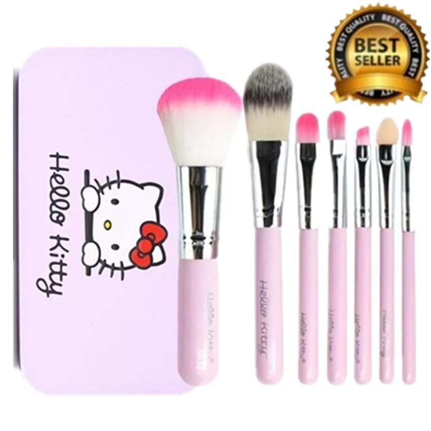 แปรงแต่งหน้า Hello Kitty Makeup Brush 7ชิ้น ( คละสี )