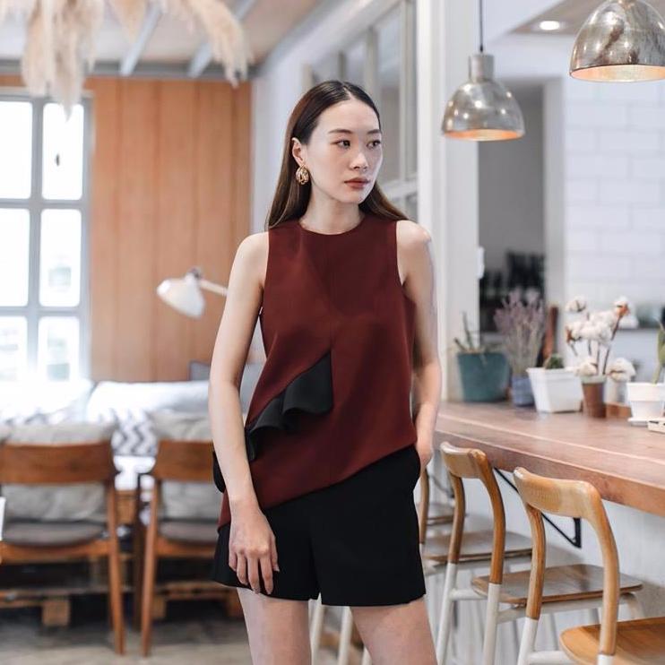 Howdyclouds CREPE top (two-tones)