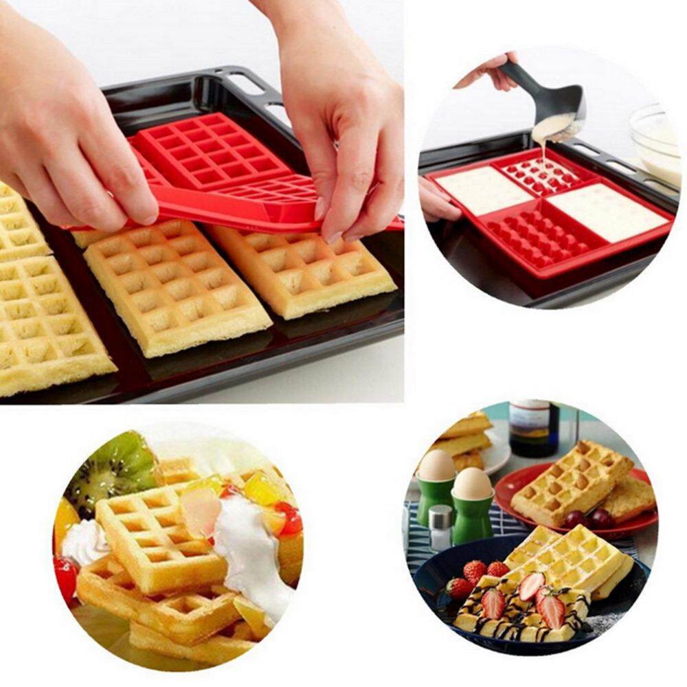 Waffle Makers for Kids Silicone Cake Mould Waffle Mould Silicone Bakeware Set Nonstick Silicone Baking Set