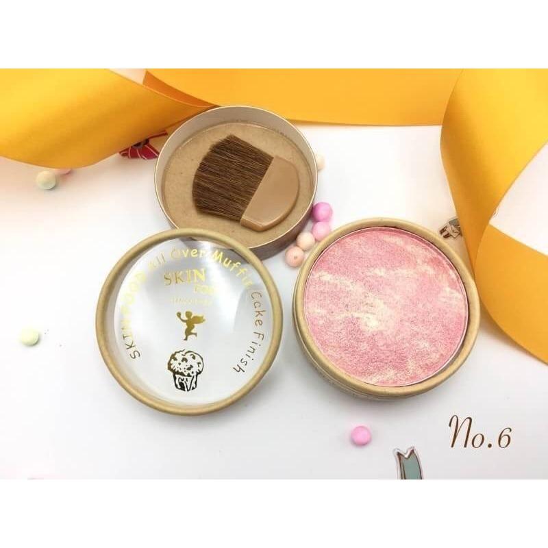Skinfood All over Muffin Cake Finish สกินฟู๊ด ปัดแก้ม ไฮไลท์ บรอนเซอร์ เฉดดิ้ง เครื่องสำอาง สำหรับใบหน้า